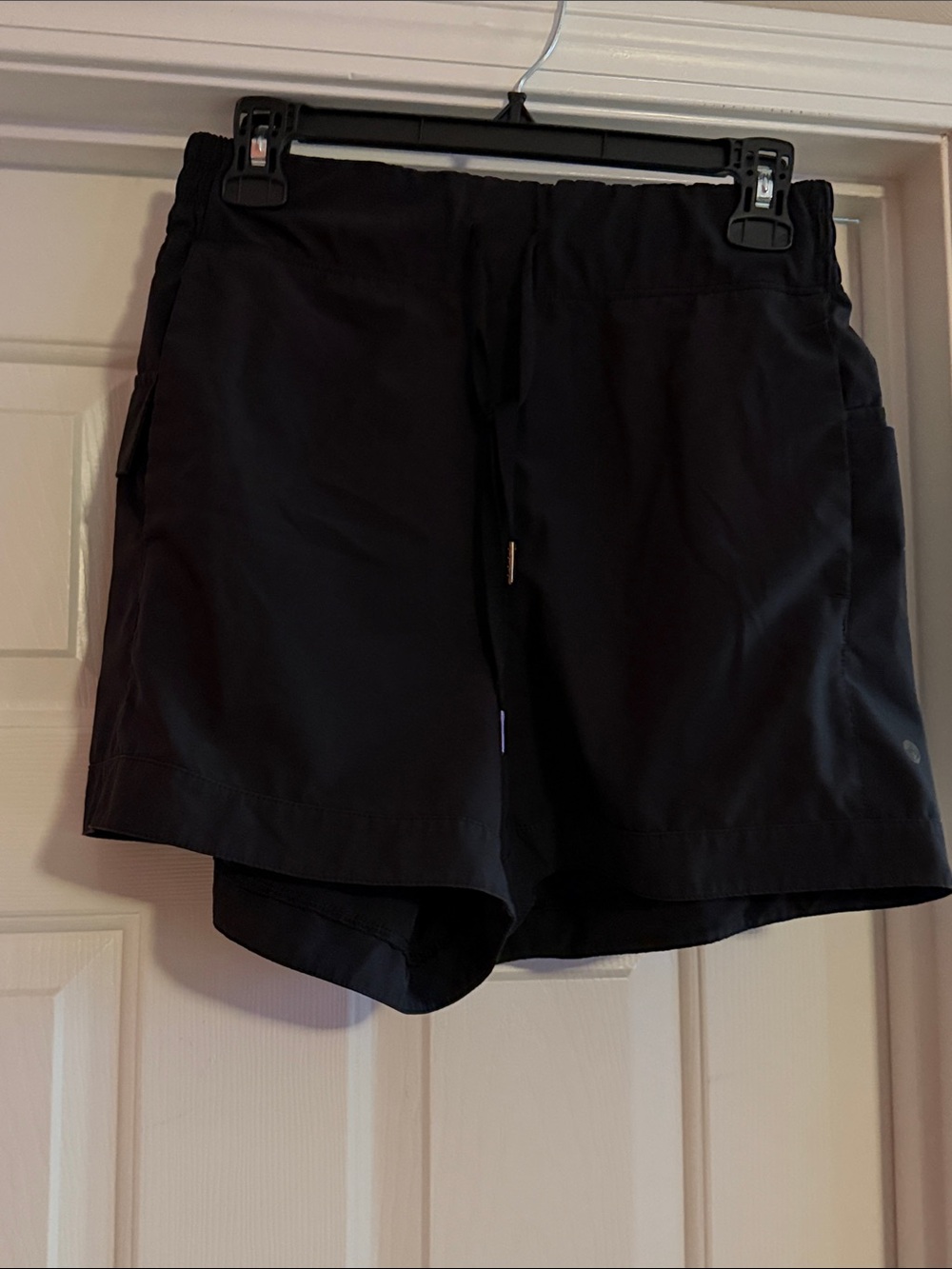 Apana Black Athletic Shorts with Drawcord